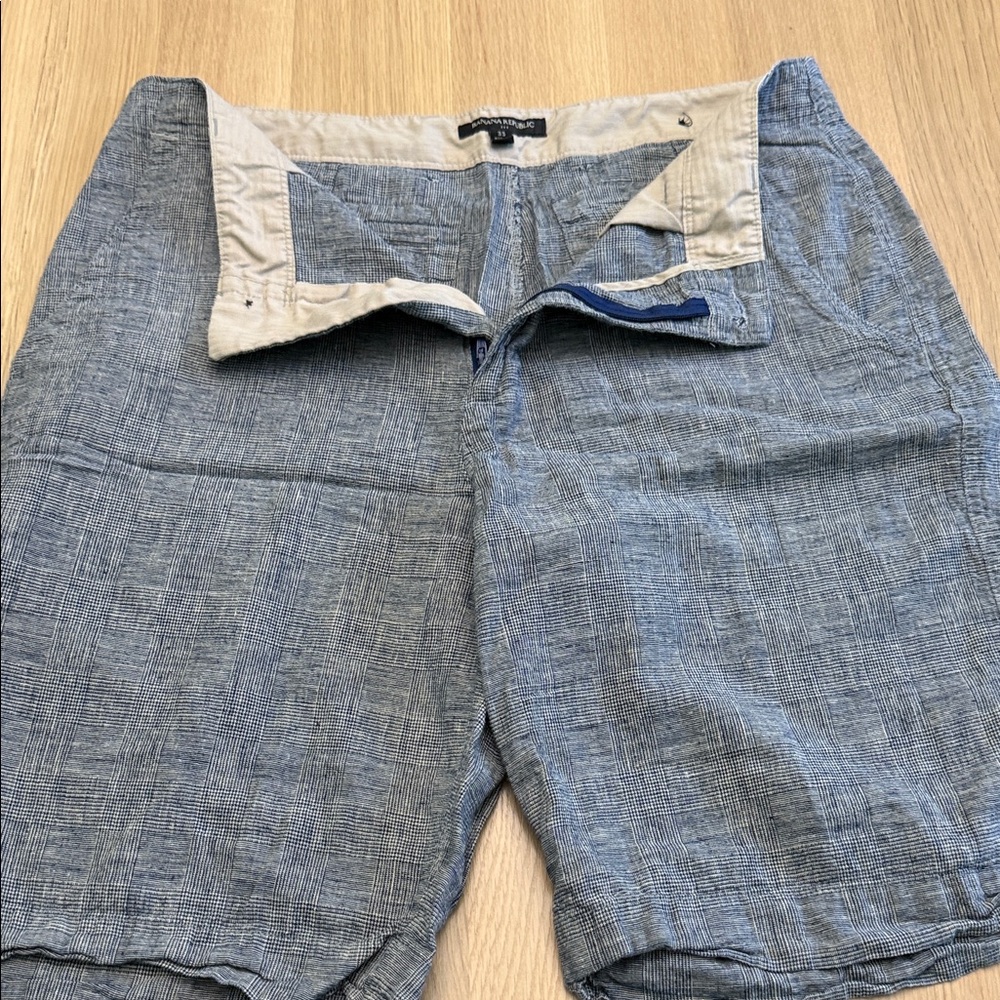 Banana Republic Gray Linen Shorts